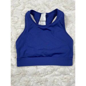 Fabletics XS Medium Impact Sports Bra Royal Blue Racerback, EUC